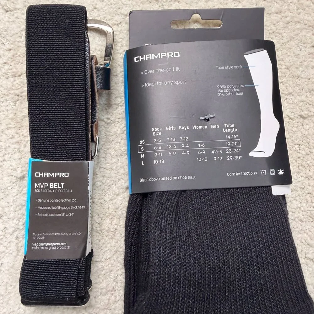 NWT Baseball Belt and Socks